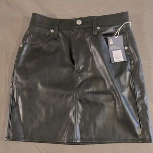 Faux Leather Mini Skirt Size: 0